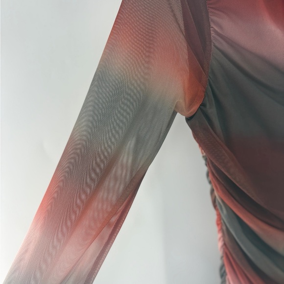 Pretty Garbage Mini Ruched Red Black Dress - Picture 4 of 8